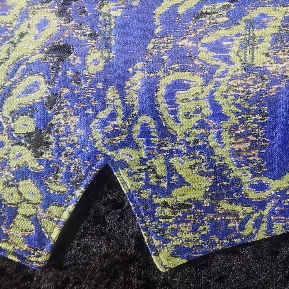 CUSTOM equestrian Shadbelly POINTS "TSUNAMI" Royal Blu Gold Black sz S, M, L, XL